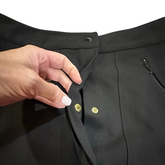 NWOT Juicy Couture Black Label SZ 4 Ponte Knit Preppy Snap Button Up Mini Skirt - Picture 10 of 16